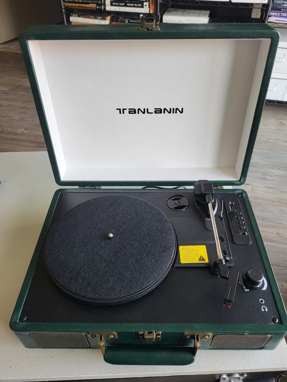 Record Player TANLANIN Turntable 3-Speed Suitcase Style - Picture 1 of 11